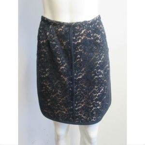 J MENDEL navy lace straight skirt sz 10